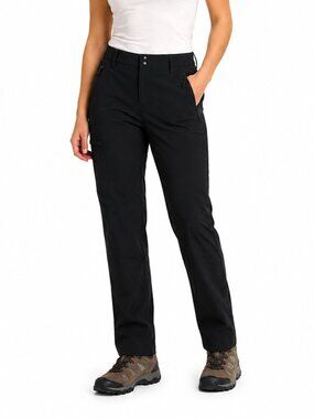 MERRELL Belay 31.5" Hiking Pants Black Sz 10 Nylon Quick Dry Lightweight Hiking